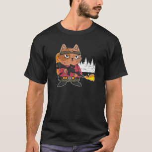 Camiseta Lançador de Chamas Gato Quente Queimadura