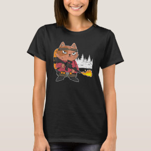 Camiseta Lançador de Chamas Lançachamas Gato Quente Queimad