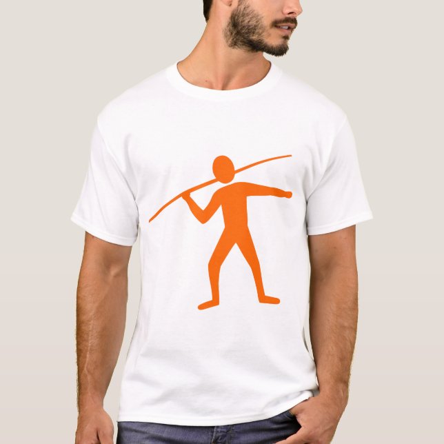 Camiseta Lançador de Dardo - Laranja (Frente)