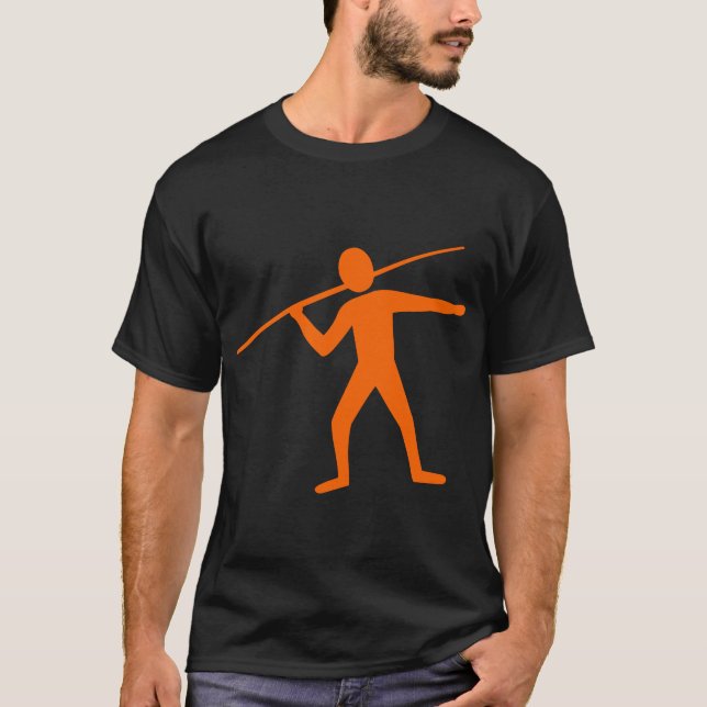 Camiseta Lançador de Dardo - Laranja (Frente)