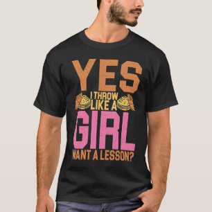 Camiseta Lançador de Disco Sim Eu Lanço Como Uma Garota Lan