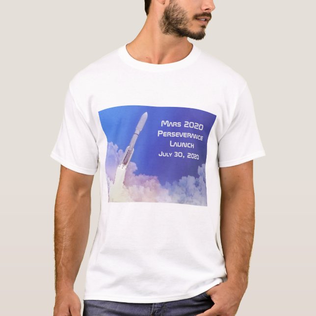 Camiseta Lançamento da Perseverança em Mars 2020 (Frente)