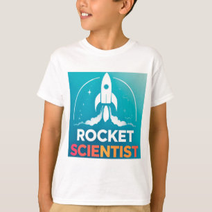 Camiseta Lançamento de Foguete com Texto Vibrante
