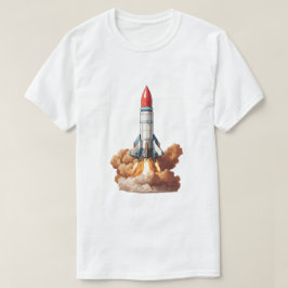 Camiseta Lançamento de Foguete Espacial