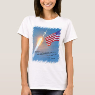 Camiseta Lançamento do Apollo 11 com a bandeira americana