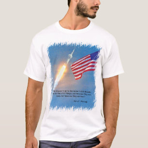Camiseta Lançamento do Apollo 11 com a bandeira americana