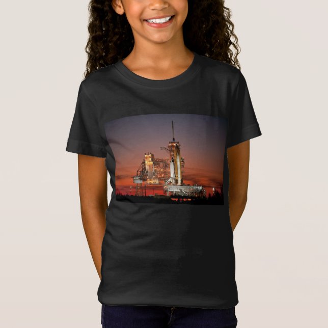 Camiseta Lançamento do Red Sky for Space Shuttle Atlantis (Frente)