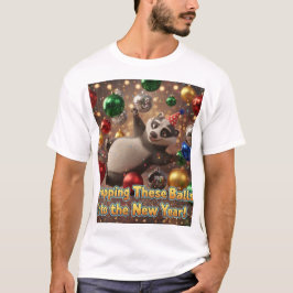 Camiseta Lançando Essas Bolas no Ano Novo