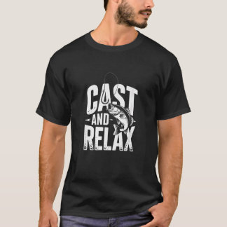 Camiseta Lançar E Relaxar Piada De Pesca De Robalo