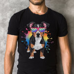 Camiseta Lancashire Heeler com óculos escuros Design<br><div class="desc">Mostre seu amor pelo Leitor de Lancashire com esta camiseta vibrante e na moda! Apresentando um Heeler divertido vestindo óculos escuros esmerilados contra um fundo de salpicos colorido, esta camisa é perfeita para amantes de cachorros que apreciam fazer depoimento. Feito de tecido macio e confortável, é ideal para excursões casuais,...</div>