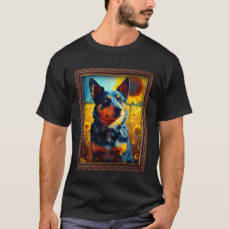 Camiseta Lancashire Heeler Pintando Girassol Flor Mamãe