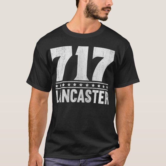 Camiseta Lancaster Pensilvânia Código de Área 717 (Frente)