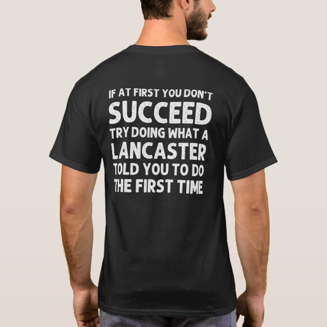Camiseta Lancaster Surname Family Tree Birthday Ide (Verso)