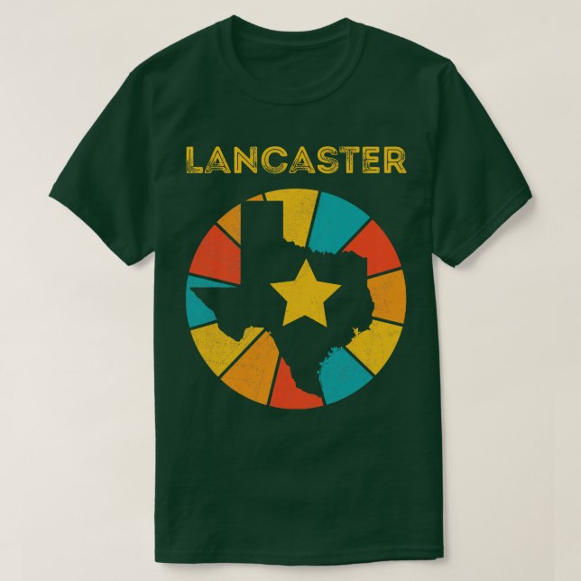 Camiseta Lancaster Texas Vintage angustiou Souvenir 1 (Frente do Design)