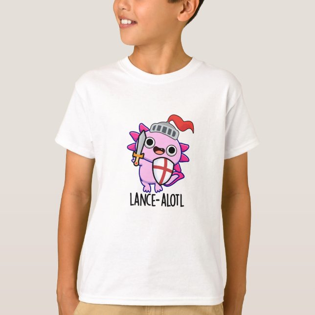 Camiseta Lance-a-lotl Funny Axolotl Knight Pun (Frente)