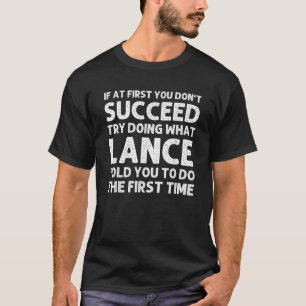 Camiseta LANCE Gift Name Personalizado Birthday Engraçado C
