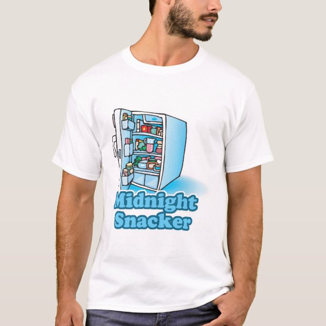 Camiseta lanche da meia-noite abre geladeira (Frente)