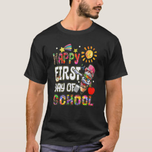 Camiseta Lanche da Tie Dye Lápis Feliz Primeiro Dia de Aula