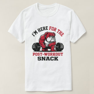 Camiseta Lanche engraçado pós-treino do Bulldog da academia