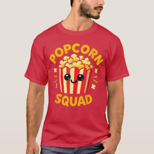 Camiseta Lanche Noturno de Cinema Engraçado Amante de Pipoc