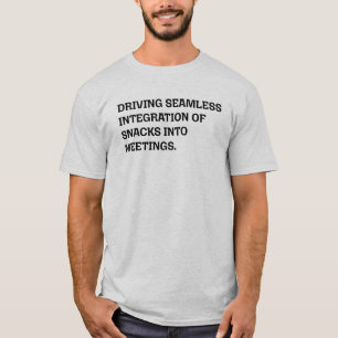 Camiseta Lanches de Integração Perfeita Reuniões Divertidas