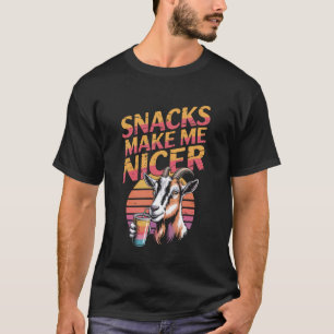 Camiseta Lanches Engraçados Me Tornam Um Animal Cabra Mais