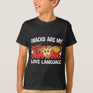 Camiseta Lanches são linguagem do amor divertido valentine