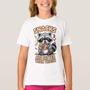 Camiseta Lanches São Melhores Que Lixo, Guaxinim Engraçado
