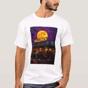 Camiseta **Lanchonete Assombrada de Halloween**
