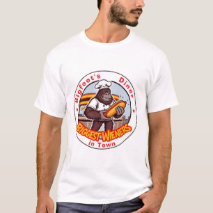 Camiseta Lanchonete do Pé Grande Maiores Cachorros Quentes