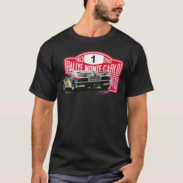 Camiseta LANCIA 037 MARTINI RALLY MONTECARLO Classic T-Shir (Frente)