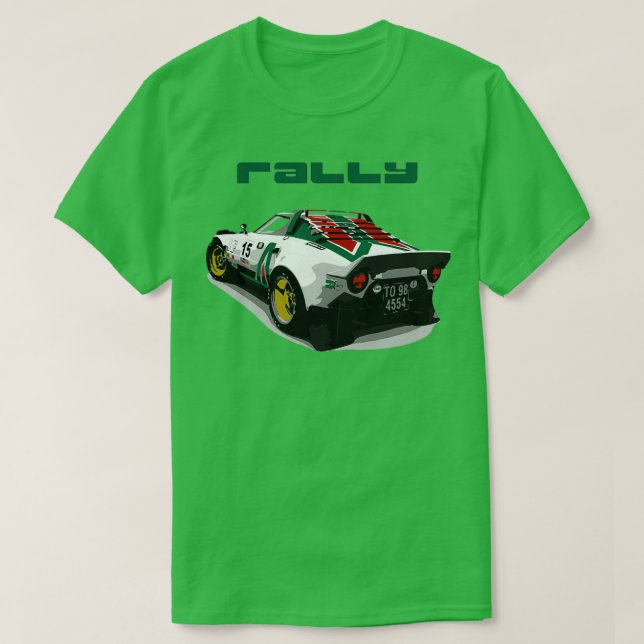 Camiseta Lancia Stratos HF Rally Car (Frente do Design)