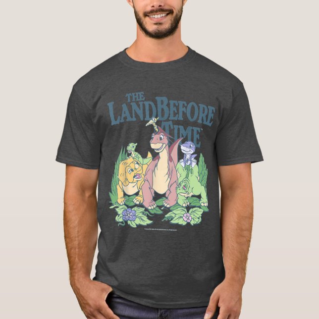 Camiseta Land Beforeime Pastel Dinosaur Friends retro (Frente)