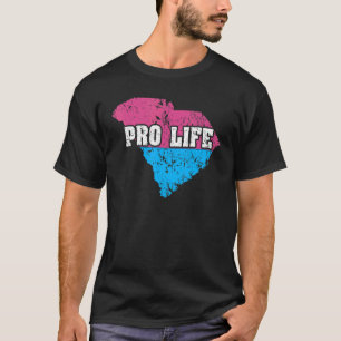Camiseta Land Map Estados Unidos Aborto na Carolina do Sul