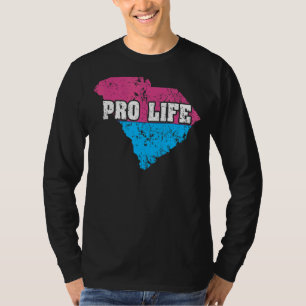 Camiseta Land Map Estados Unidos Aborto na Carolina do Sul