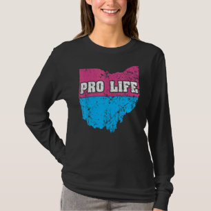 Camiseta Land Map Estados Unidos Indicador de Aborto em Ohi