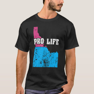Camiseta Land Map Us State Idaho Abortion Flag Choose Pro L