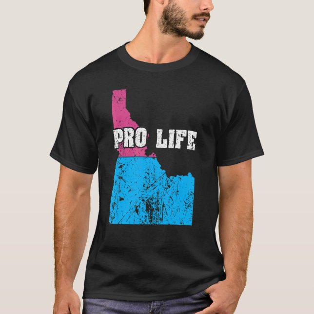 Camiseta Land Map Us State Idaho Abortion Flag Choose Pro L (Frente)