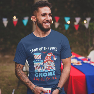 Camiseta Land of the Free and Gnome of the Brave