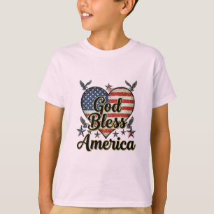 Camiseta Land of the Free, Deus Abençoou design