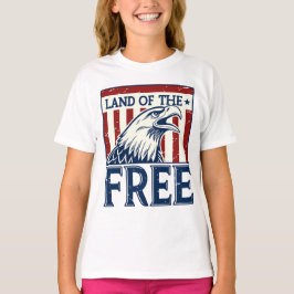Camiseta Land of the Free - Vintage USA Eagle Graphic