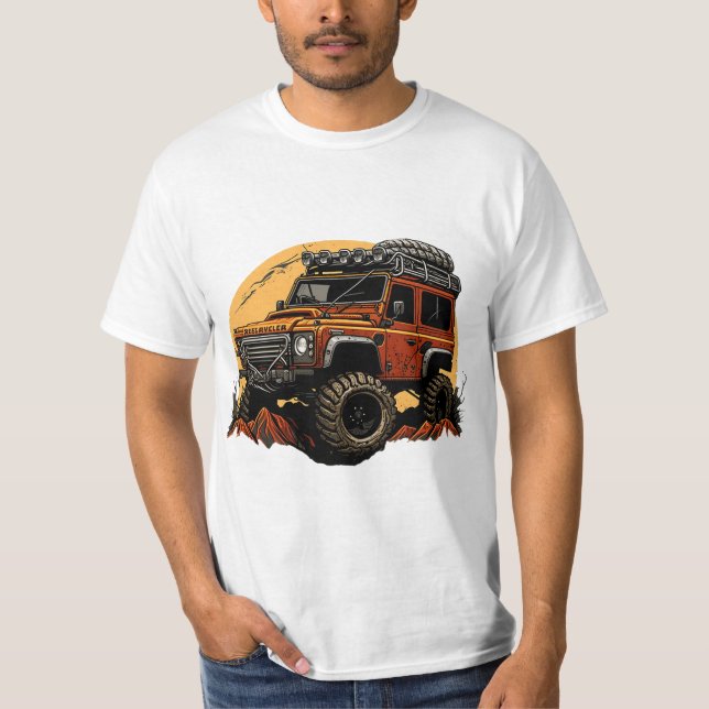 Camiseta Land Rover Defender Rock Crawler (Frente)