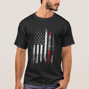 Camiseta Land Survey USA Flag Financiyor Gifts T Shi