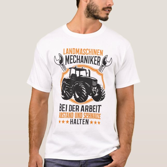 Camiseta LandmaschinenMecher Traktor Werkzeug Trecker (Frente)