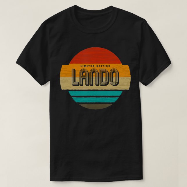 Camiseta Lando Name Retro Vintage Sunset Limited Edition (Frente do Design)