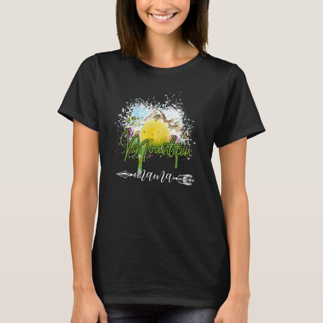 Camiseta Landscape Mountain Mama Hiking Mom Flower Mothers  (Frente)
