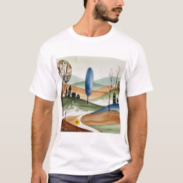 Camiseta landscape of hills with small houses