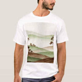Camiseta landscape of hills with small houses