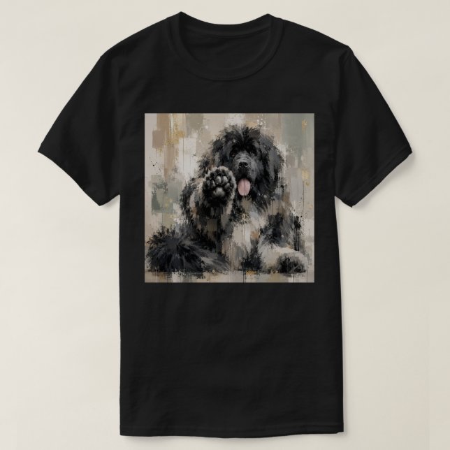 Camiseta Landseer Abstrato (Frente do Design)