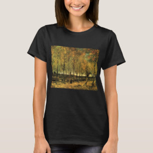 Camiseta Lane com Poplars por Vincent van Gogh